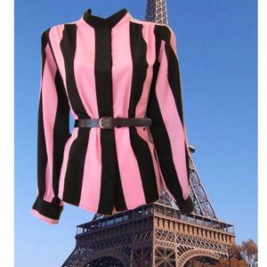 vintage plus size top black pink shirt large 0x